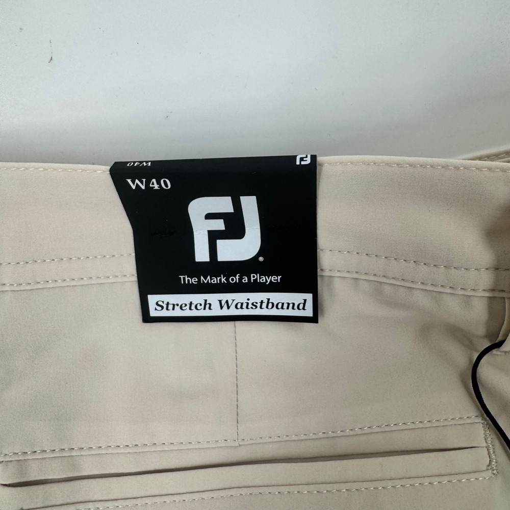 FootJoy Mens Performance Lightweight Golf Shorts Stone Beige 40 New with tags - Picture 7 of 13